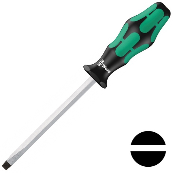 Отвертка плоская Wera шлицевая 1.0 x 5.5 x 100mm Kraftform Plus 378 B