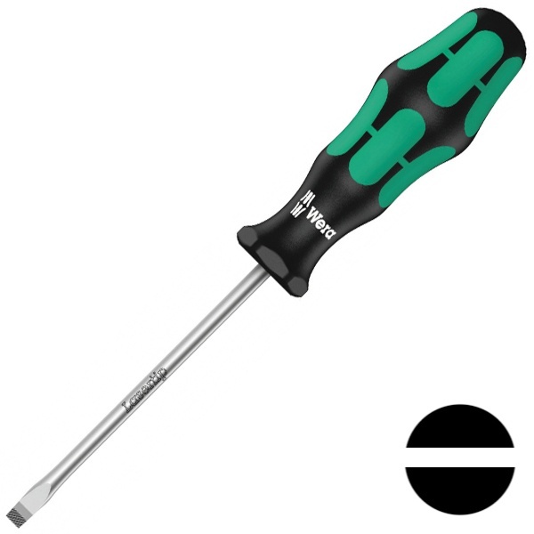 Отвертка плоская Wera шлицевая 1.6 x 10.0 x 200mm Kraftform Plus 334
