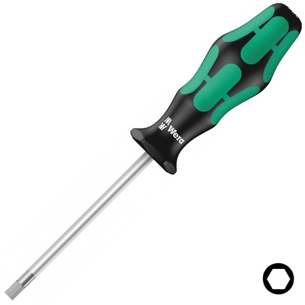 Шестигранная отвертка Wera Hex-Plus 4.0 x 75mm Kraftform Plus 354