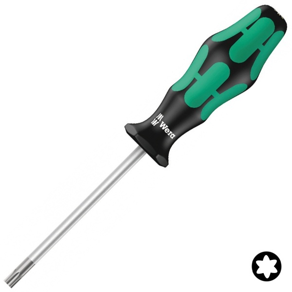 Отвертка звездочка с фиксирующей функцией Wera TORX HF TX 15 x 80mm Kraftform Plus 367