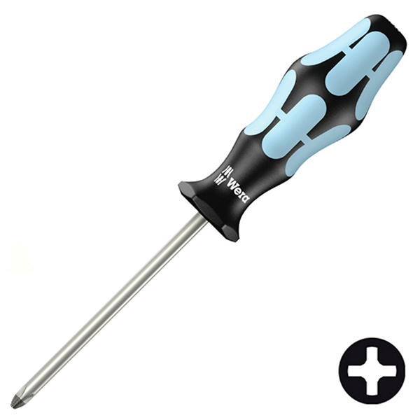 Отвертка крестовая нержавеющая сталь Wera Phillips PH 0 x 60mm Kraftform Edelstahl 3350 PH