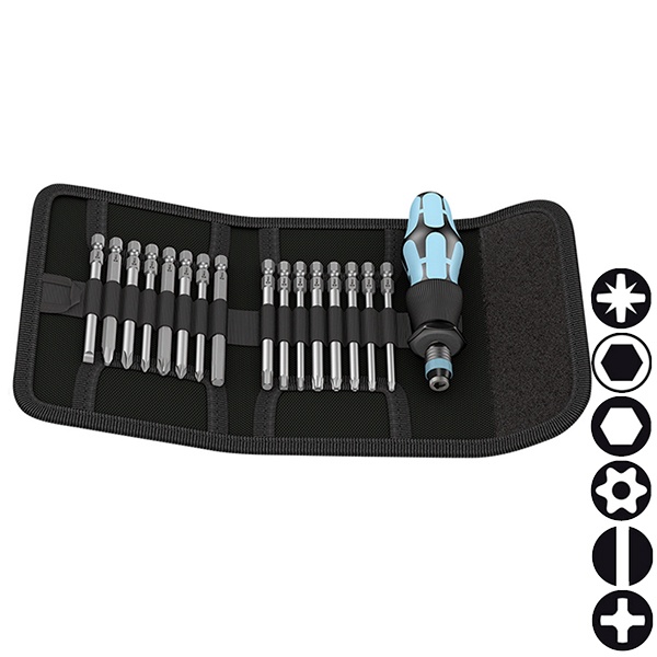 Набор отверток из нержавеющей стали 17 предметов Wera Kraftform Kompakt 60 Edelstahl