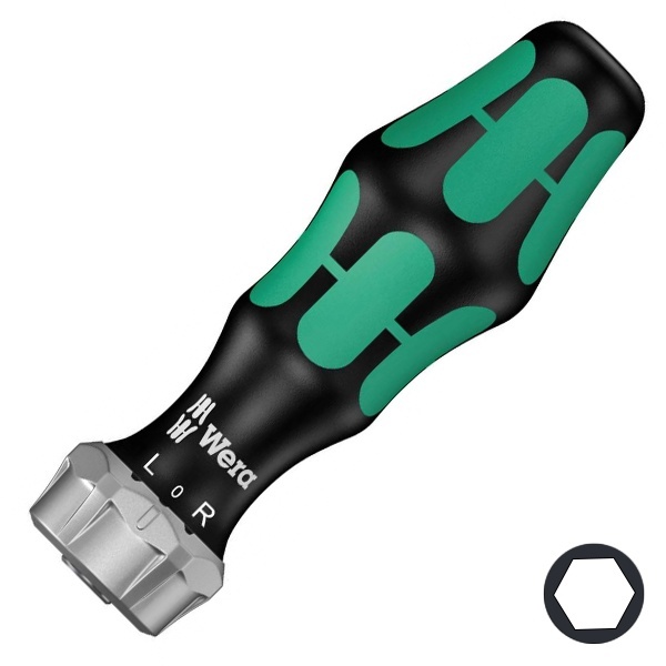 Ручка-битодержатель Wera с трещоткой Kraftform Plus для сменных стержней 80 RA Vario, 6 x 115.0 mm