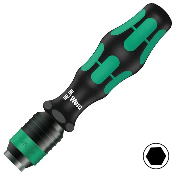 Отвертка Wera ручка-держатель с быстрозажимным патроном Rapidaptor для бит 1/4 дюйма Kraftform 813 R