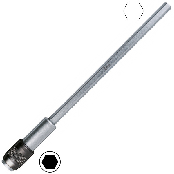 Переходник-удлинитель Wera с быстрозажимным патроном для шестигранных бит, 1/4дюйм 6mmx165mm 830