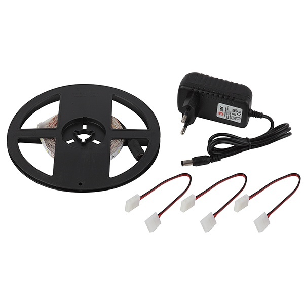 Светодиодная лента ЭРА 2835kit-4,8-60-12-IP20-6500-5m 4,8W/m 6500K 12V с драйвером и коннекторами