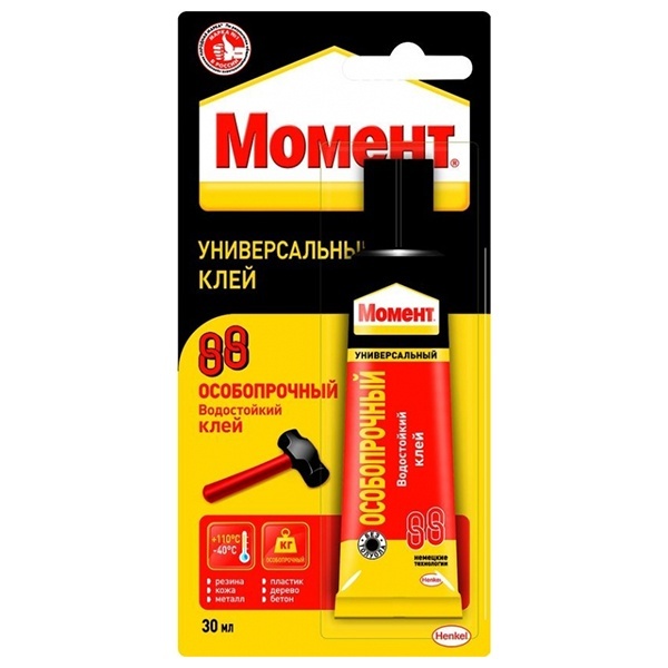 Универсальный клей Момент Особопрочный 88 30мл блистер 1137990 / 4600611211299