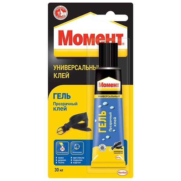 Универсальный клей Момент Гель 30мл блистер 997777 / 4600611211268