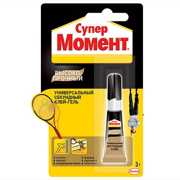 Универсальный секундный клей-гель Момент Высокопрочный Супер 3г 1700011 / 4600611312248