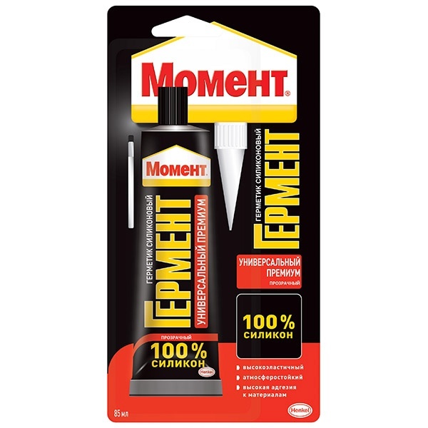 Герметик Момент Гермент BL1 силиконовый санитарный прозрачный 85мл 1374339 / 4600611313450