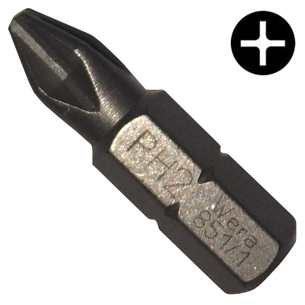 Бита Wera крестовая PH2 x 25mm 851/1 Z