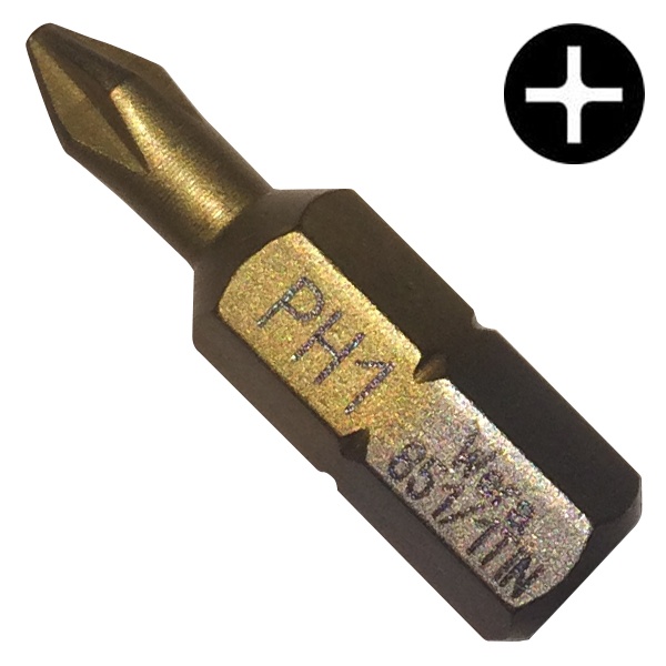Бита Wera крестовая PH1 x 25mm 851/1 TiN