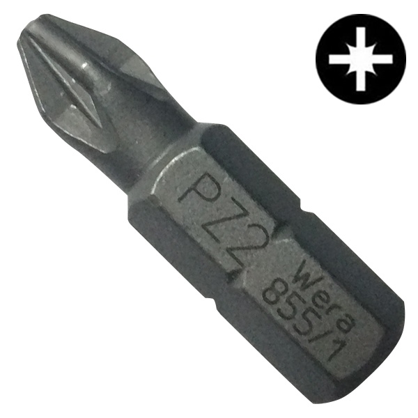 Бита Wera крестовая PZ2 x 25mm 855/1 Z