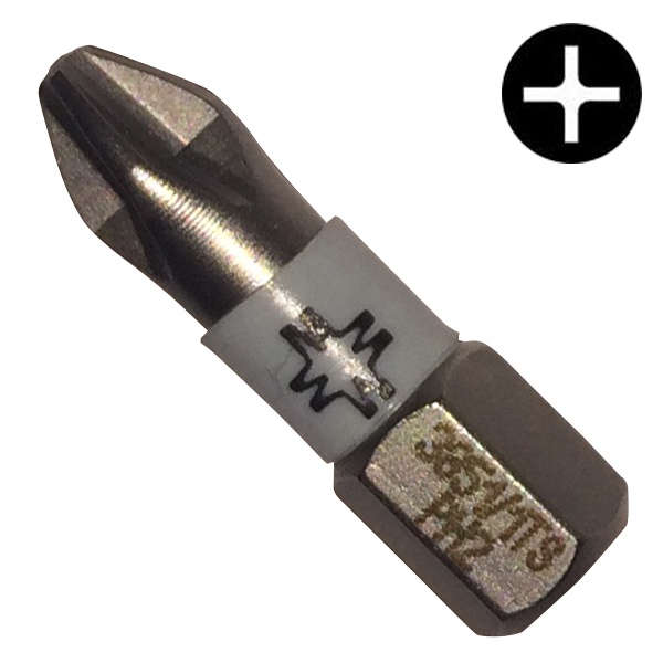 Бита Wera крестовая из нержавеющей стали PH2 x 25mm 3851/1 TS