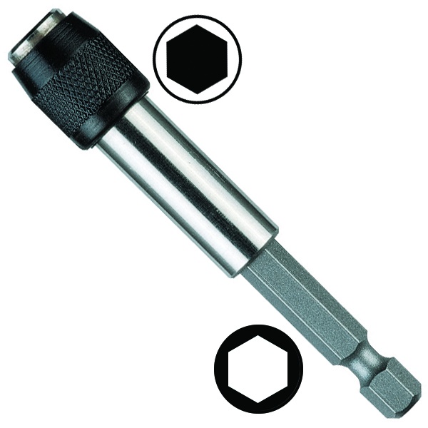 Держатель для бит Wera 1/4 дюйма магнитный с быстрозажимным патроном, 77mm 895/4/1