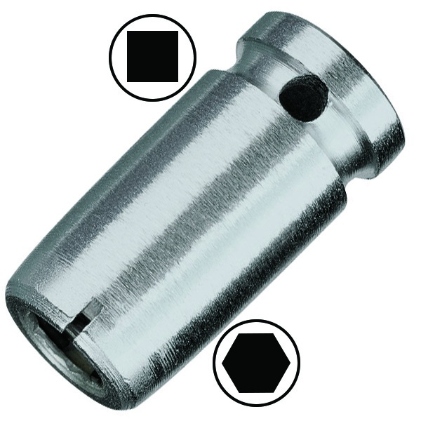 Переходник Wera с квадрата 1/4 дюйма на шестигранник под биты 1/4 дюйма, 25mm 780 A