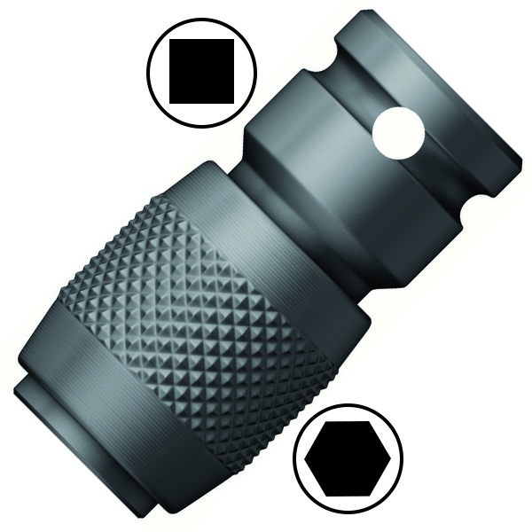 Переходник Wera с квадрата 1/4 дюйма на шестигранник под биты 1/4 дюйма, 30mm 784 A