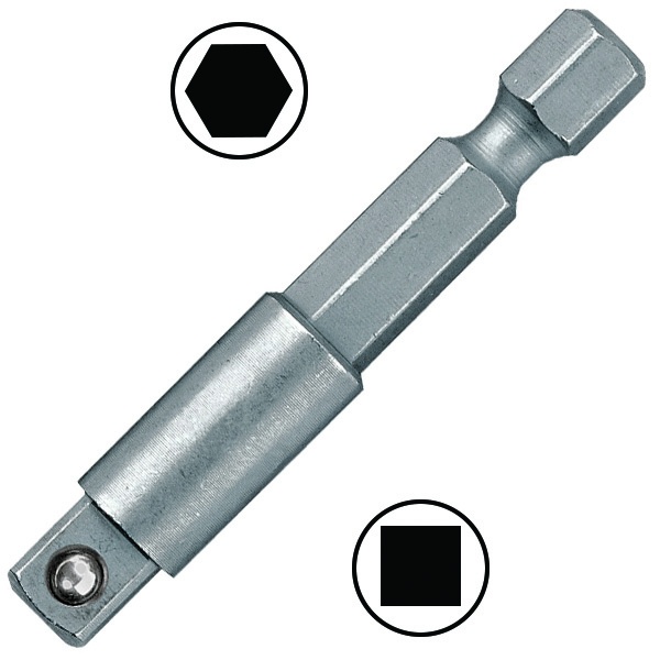 Переходник Wera с шестигранника 1/4 дюйма на квадрат для торцевых головок 1/4 дюйма, 50mm 870/4