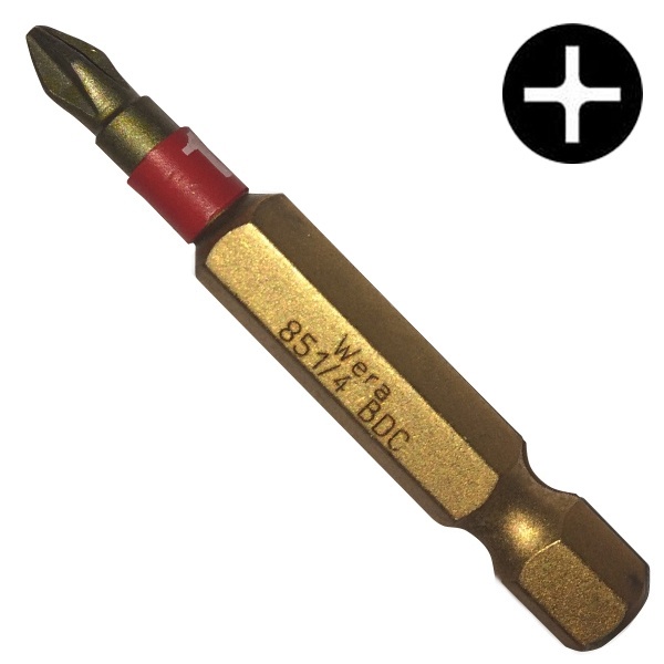 Бита Wera крестовая PH1 x 50mm 851/4 BDC