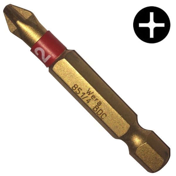 Бита Wera крестовая PH2 x 50mm 851/4 BDC