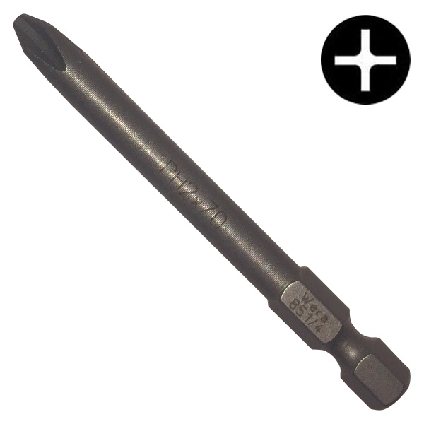 Бита Wera крестовая PH2 x 70mm 851/4 Z