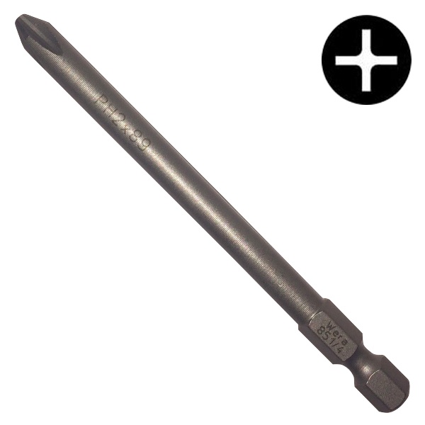 Бита Wera крестовая PH2 x 89mm 851/4 Z