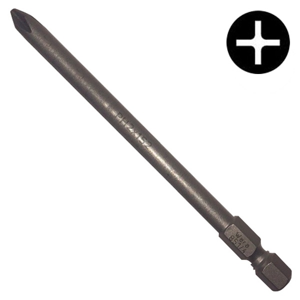 Бита Wera крестовая PH2 x 152mm 851/4 Z