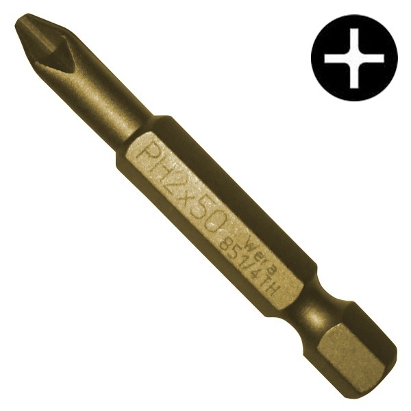 Бита Wera крестовая PH2 x 50mm 851/4 TH