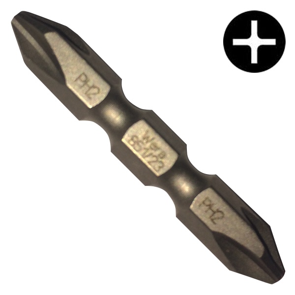 Бита Wera крестовая двусторонняя PH2 x 45mm 851/23