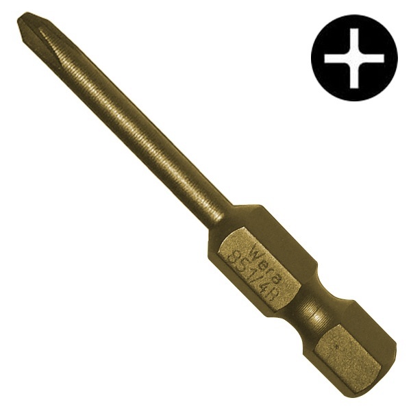 Бита Wera крестовая с уменьшенным диаметром PH2 x 152mm 851/4 R
