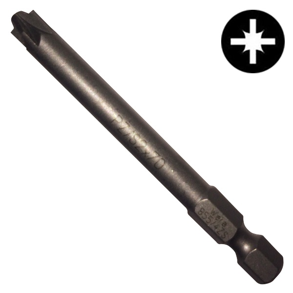 Бита Wera крест/шлиц PlusMinus PZ/S 2 x 70mm 855/4