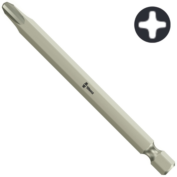 Бита Wera крестовая из нержавеющей стали PH3 x 89mm 3851/4 TS