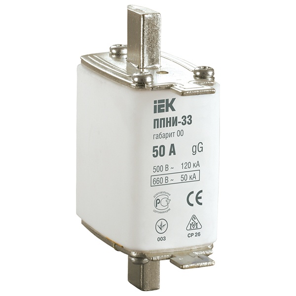 Плавкая вставка предохранителя ИЭК ППНИ-33, габарит 0, 32А