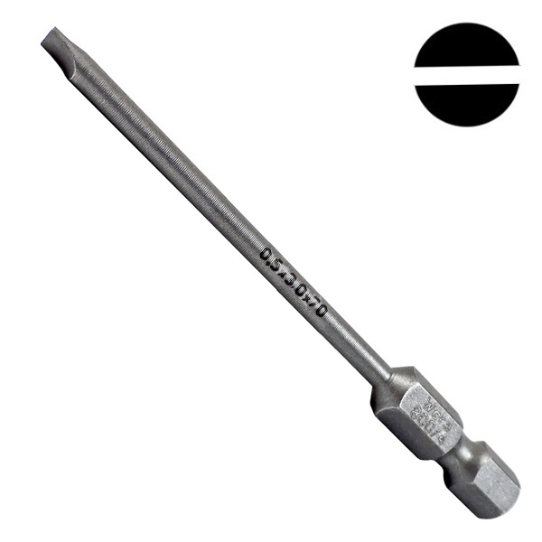 Бита Wera шлицевая 0.5 x 3.0 x 70mm 800/4 Z