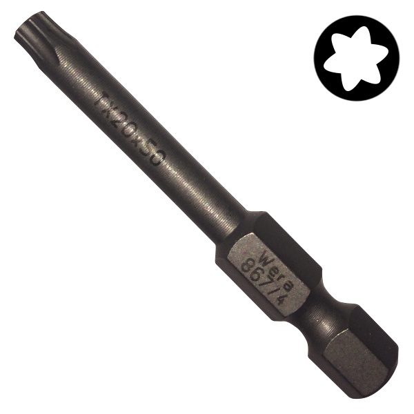 Бита Wera звездочка TORX TX 20 x 50mm 867/4 Z