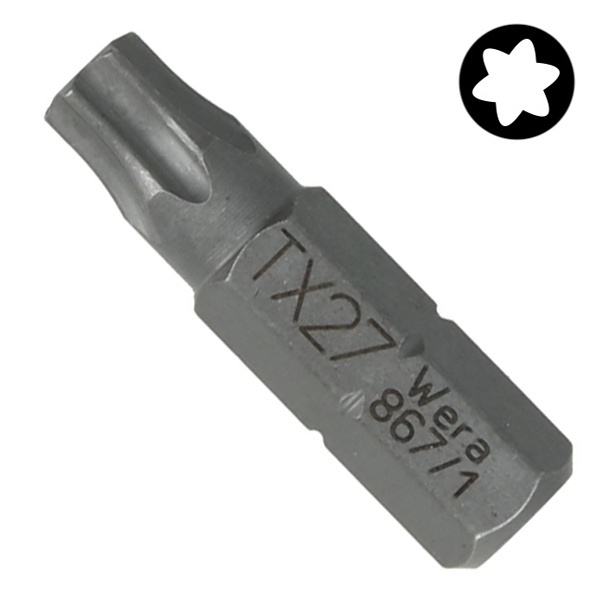 Бита Wera звездочка TORX TX 27 x 25mm 867/1