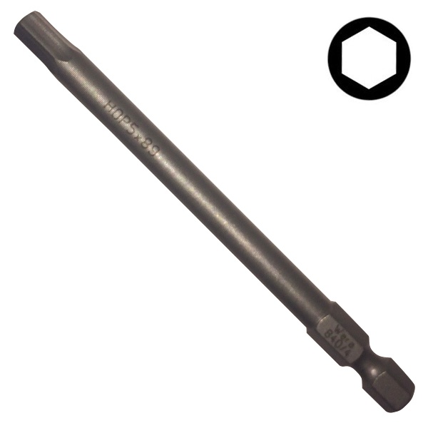 Бита Wera шестигранная Hex-Plus 5.0 x 89mm 840/4 Z