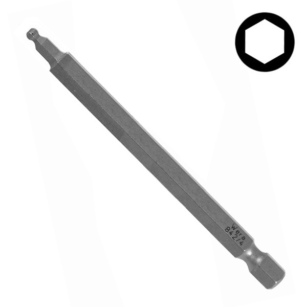 Бита Wera шестигранная со сферической головкой 3.0 x 89mm 842/4