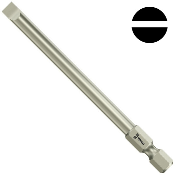 Бита Wera шлицевая из нержавеющей стали 1.0 x 5.5 x 89mm 3800/4