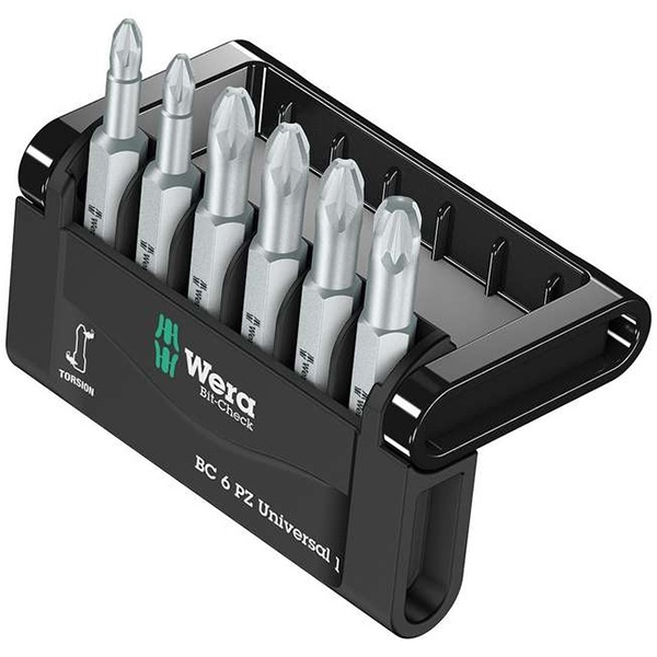 Набор крестовых бит Wera Pozidriv 6 предметов Bit-Check 6 PZ Universal 1