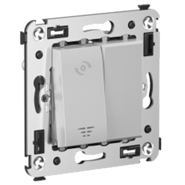 Диммер кнопочный DKC Avanti в стену универсальный 3-х проводный 3-220Вт, закаленная сталь