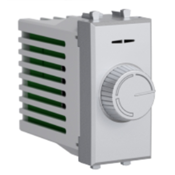 Диммер поворотный 1 модуль DKC Avanti 60-800Вт, закаленная сталь