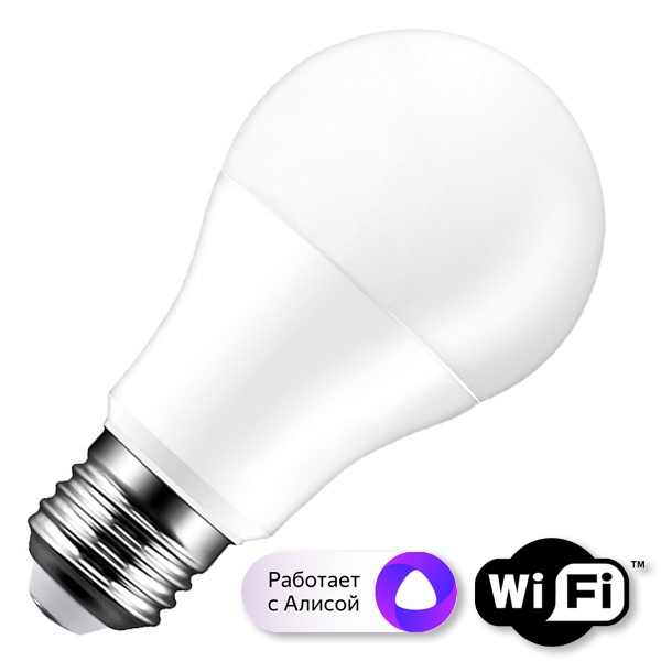 Светодиодная лампа Foton FL-LED A60 SMART 10W E27 220V Wi-Fi MultiCOLOR 60x112mm