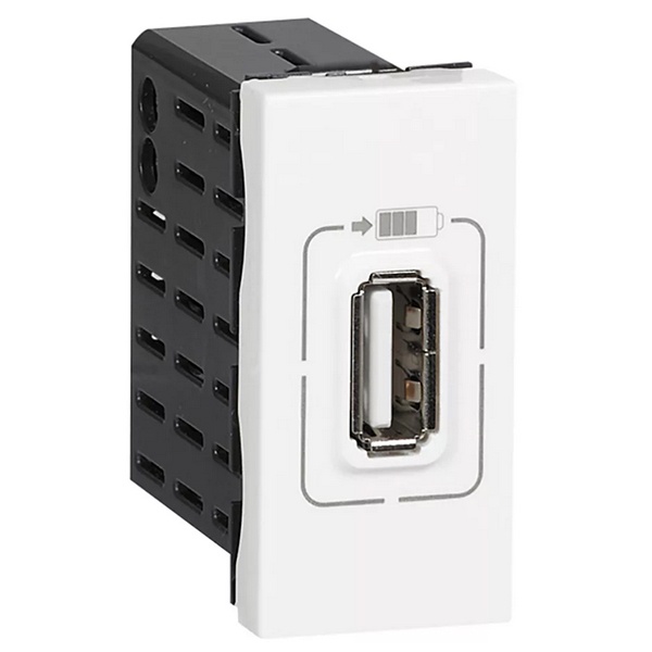 Розетка USB Legrand Mosaic для зарядки 5В 750мА 1 модуля