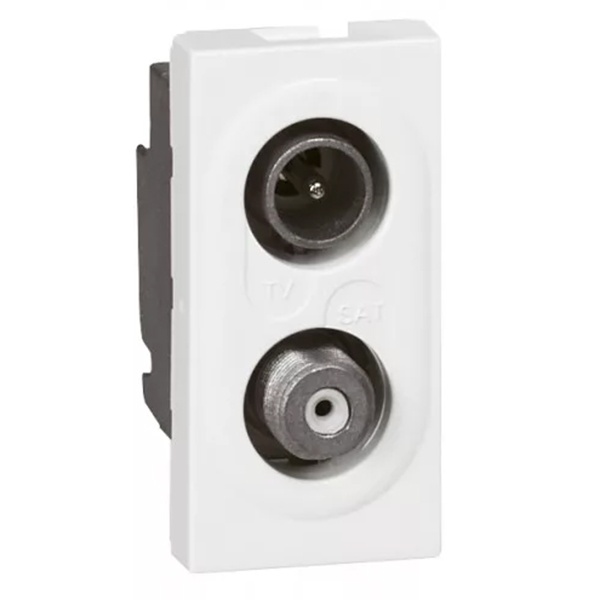 Розетка TV-SAT Legrand Mosaic 0-2400 МГц 1 модуль белый