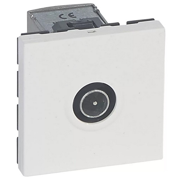 Розетка TV оконечная Legrand Mosaic 0-2400 МГц 2 модуля белый