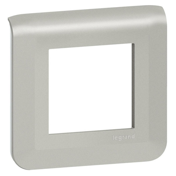 Рамка Legrand Mosaic 2 модуля алюминий