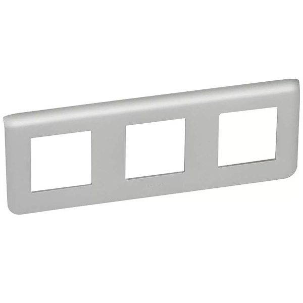 Рамка Legrand Mosaic 3х2 модуля горизонтальная алюминий