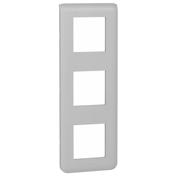 Рамка Legrand Mosaic 3х2 модуля вертикальная алюминий