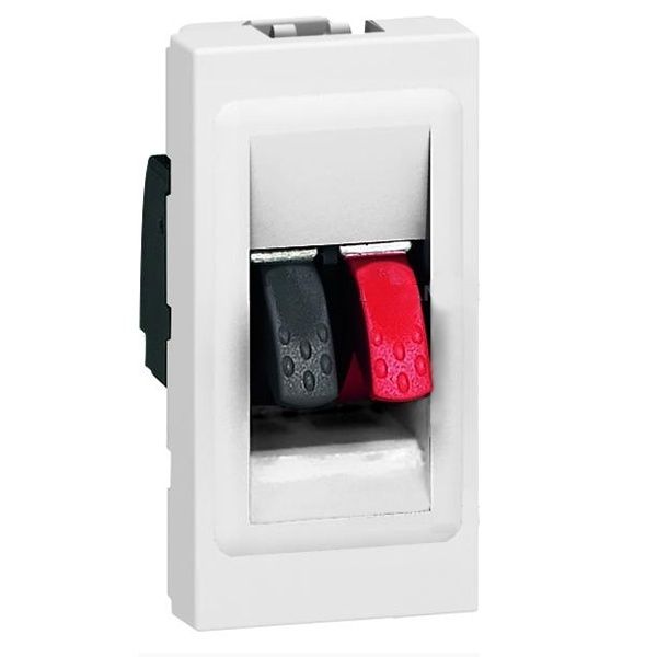 Розетка для громкоговорителей Legrand Mosaic 1 модуля белый